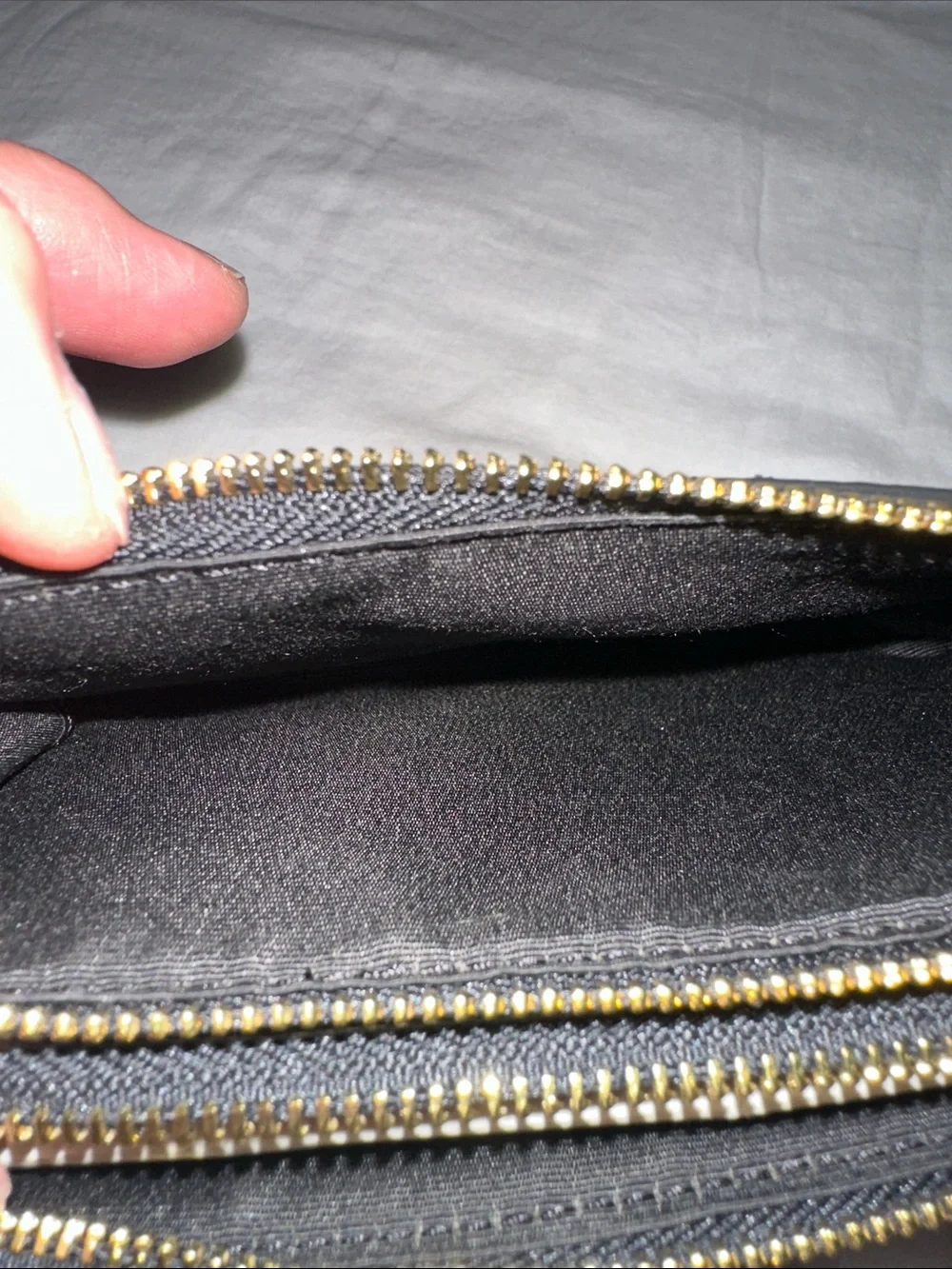 Coach Brown/Black Signature PVC Double Corner Zip